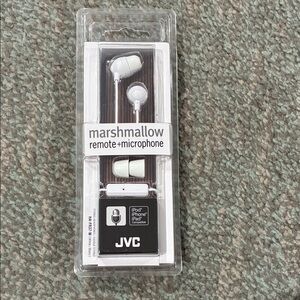 JVC Marshmallow White Earbud Headphones with Microphone